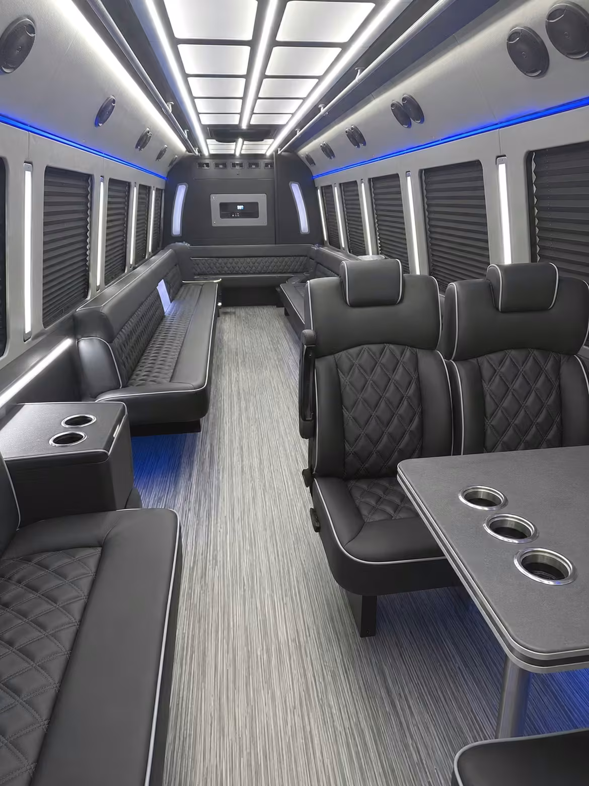 25 passenger party bus inside