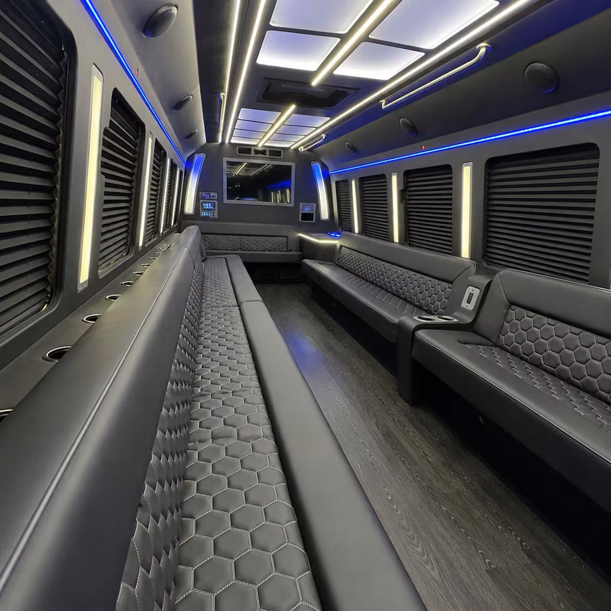 30 passenger party bus interior