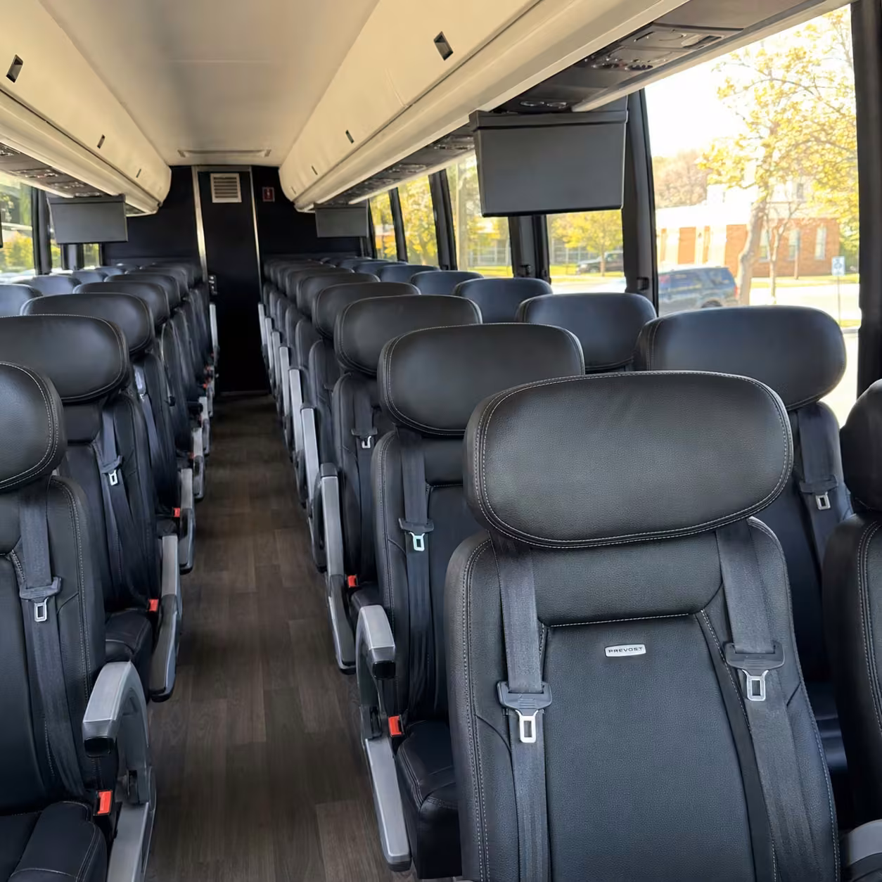 40 56 passenger charter bus interior