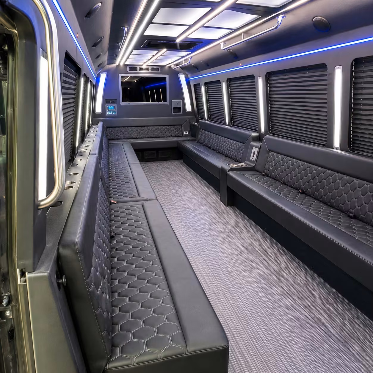 50 passenger party bus inside