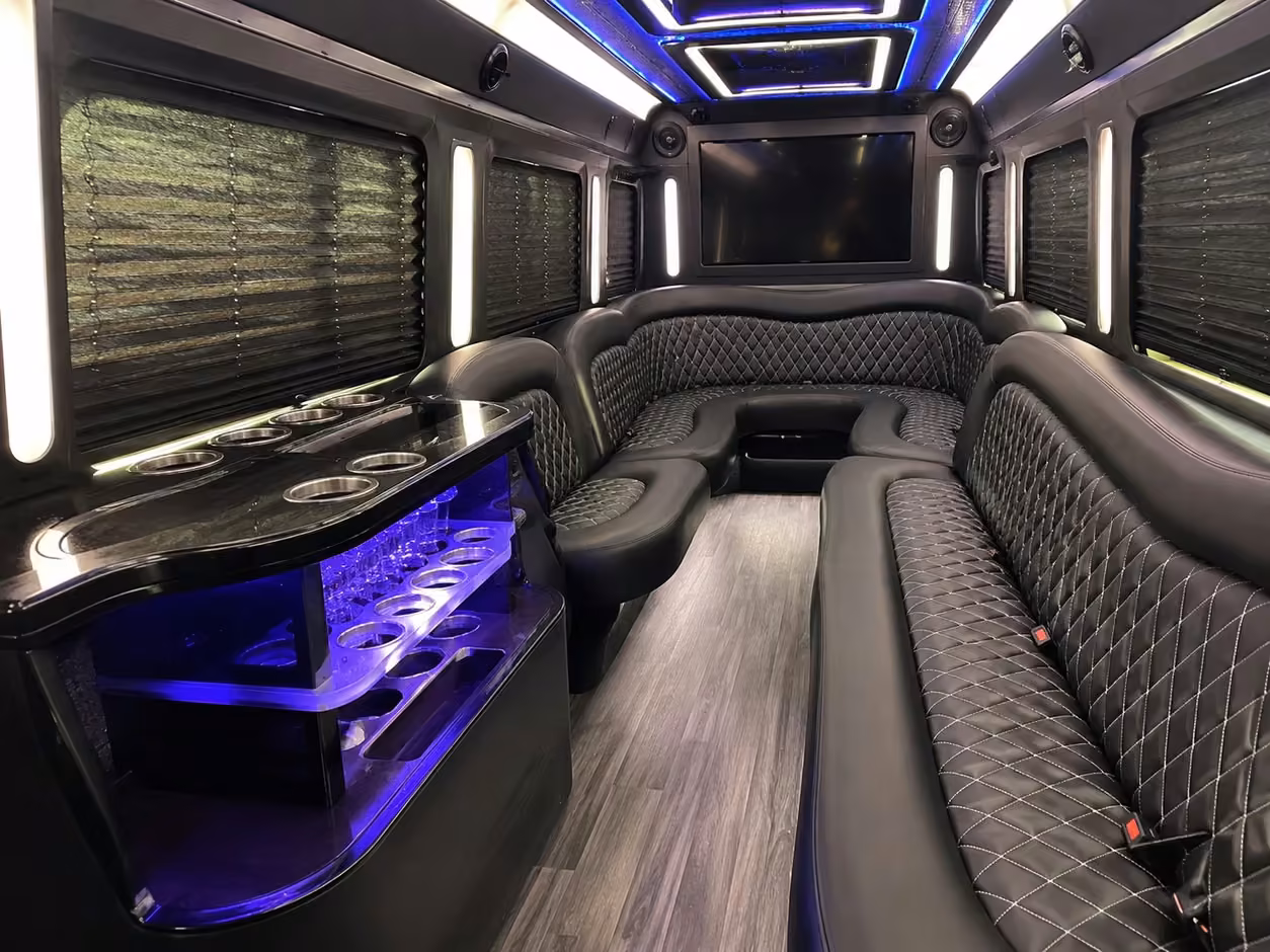 fort lauderdale party bus interior